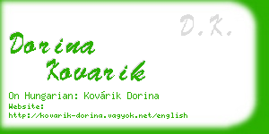 dorina kovarik business card